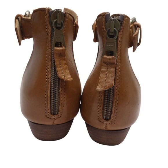 Miz Mooz Cassie Brown Leather Open Toe Strappy Heeled Sandals Womens 37 US 7 - Picture 11 of 14